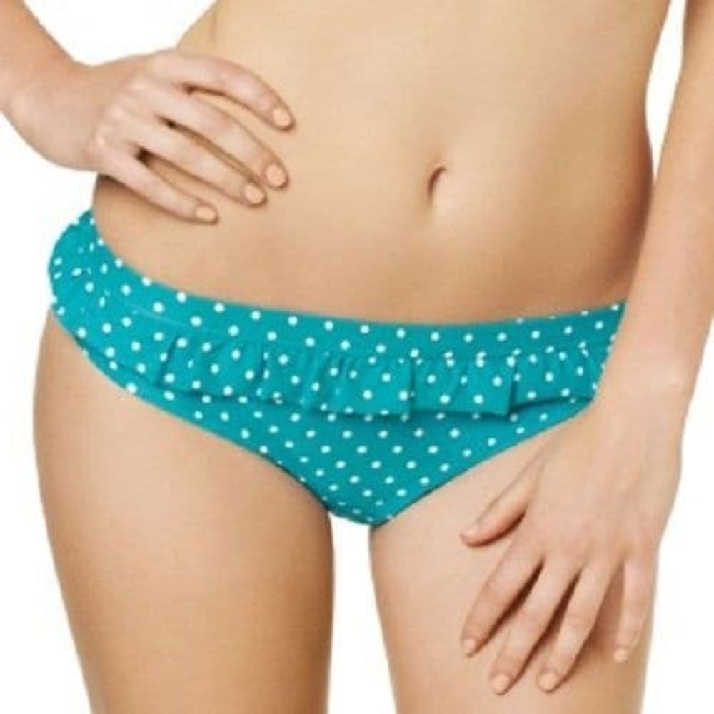 Teal Polka Dot Bikini Bottom